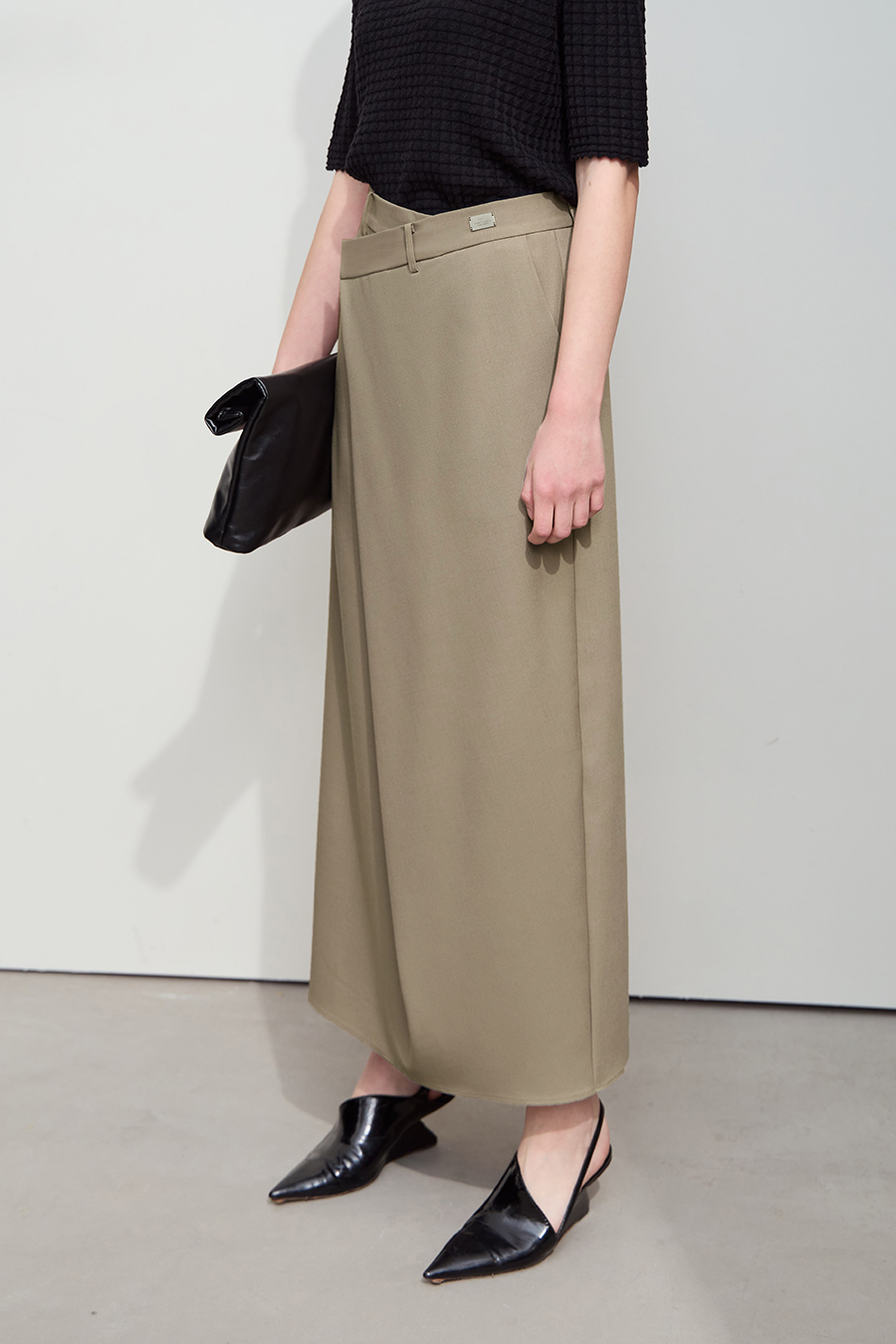 Asymmetric Overlay Skirt|AMII-AMII.com