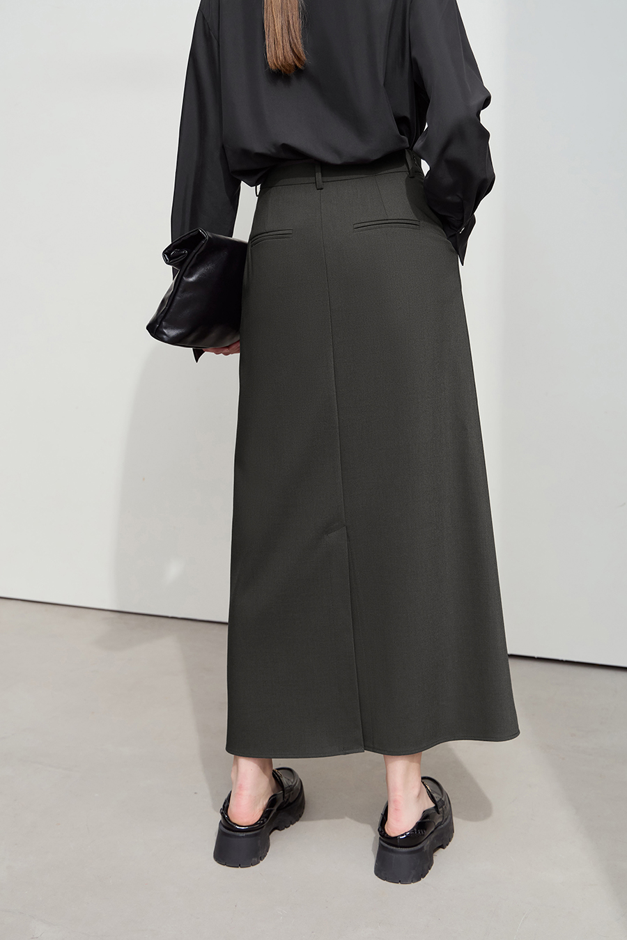 Asymmetric Overlay Skirt|AMII-AMII.com