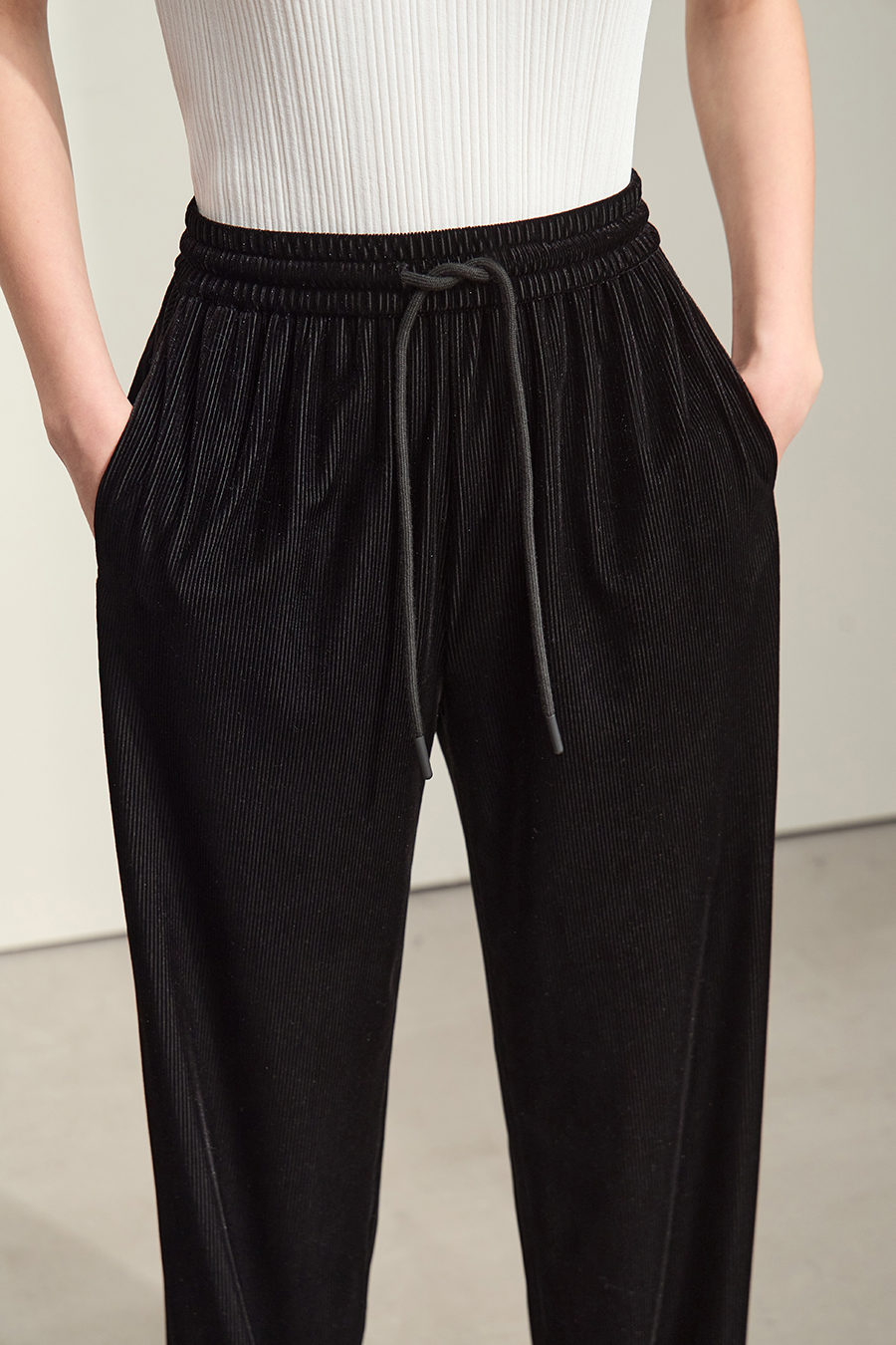 Stretchy Velvet Casual Pants