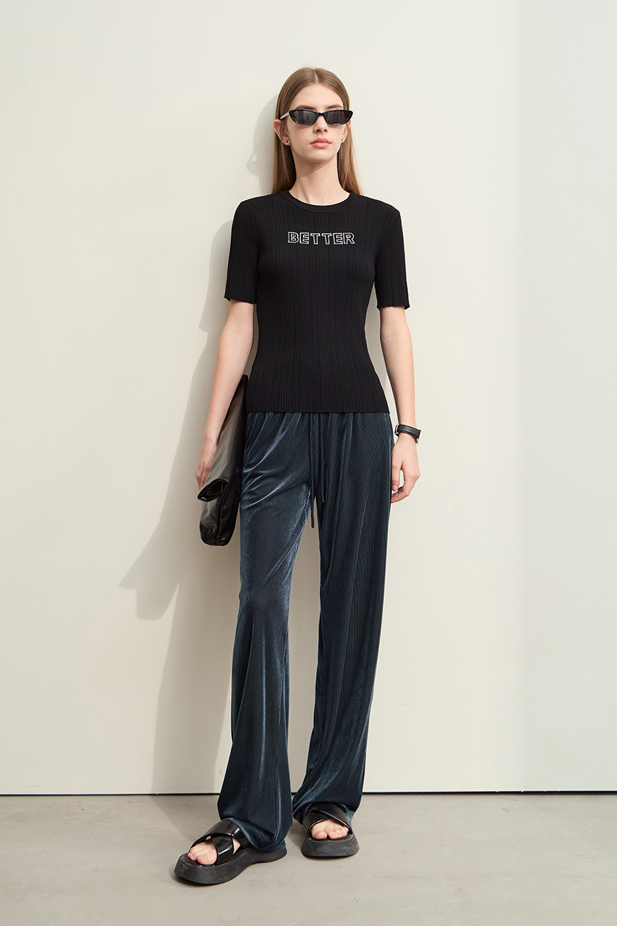 Stretchy Velvet Casual Pants