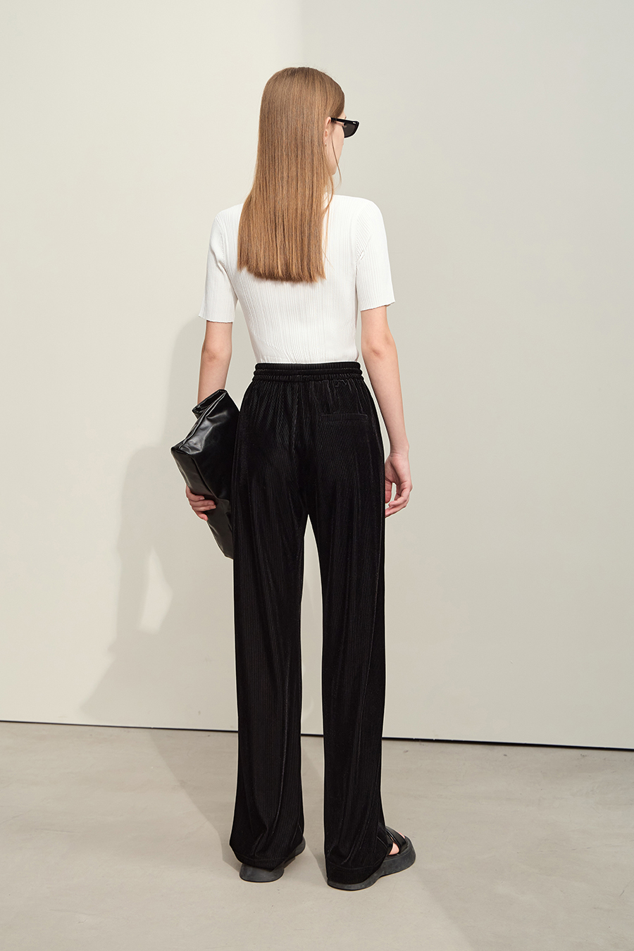 Stretchy Velvet Casual Pants