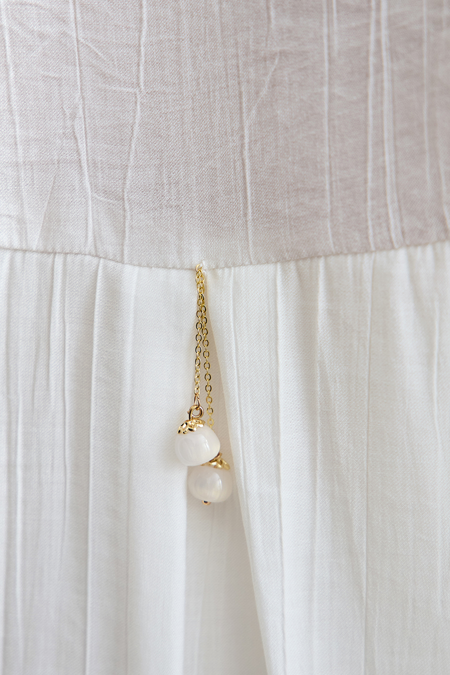 Pleated Textured Chiffon Blouse