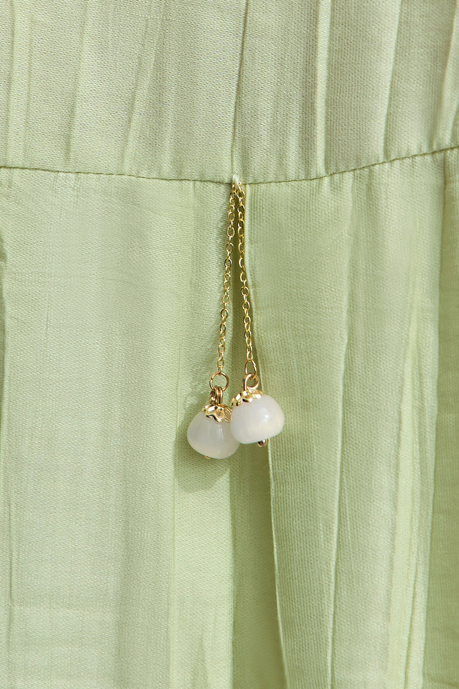 Pleated Textured Chiffon Blouse