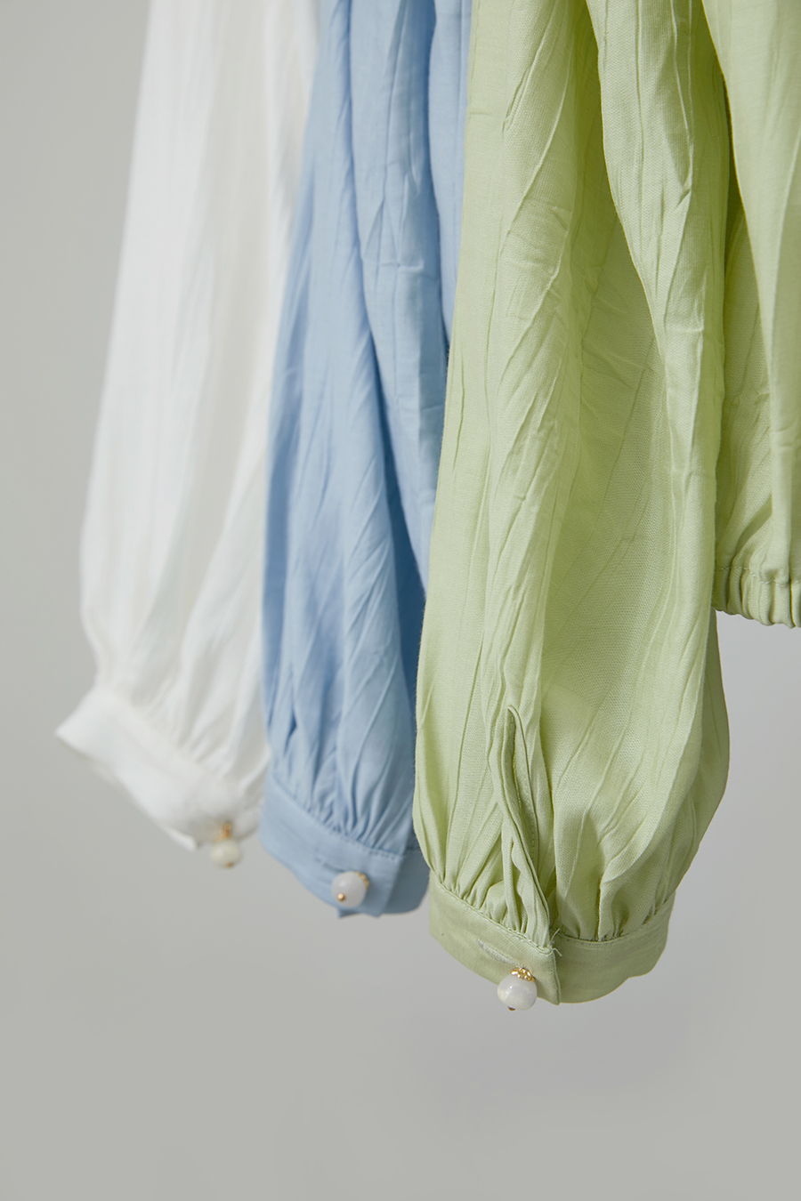 Pleated Textured Chiffon Blouse