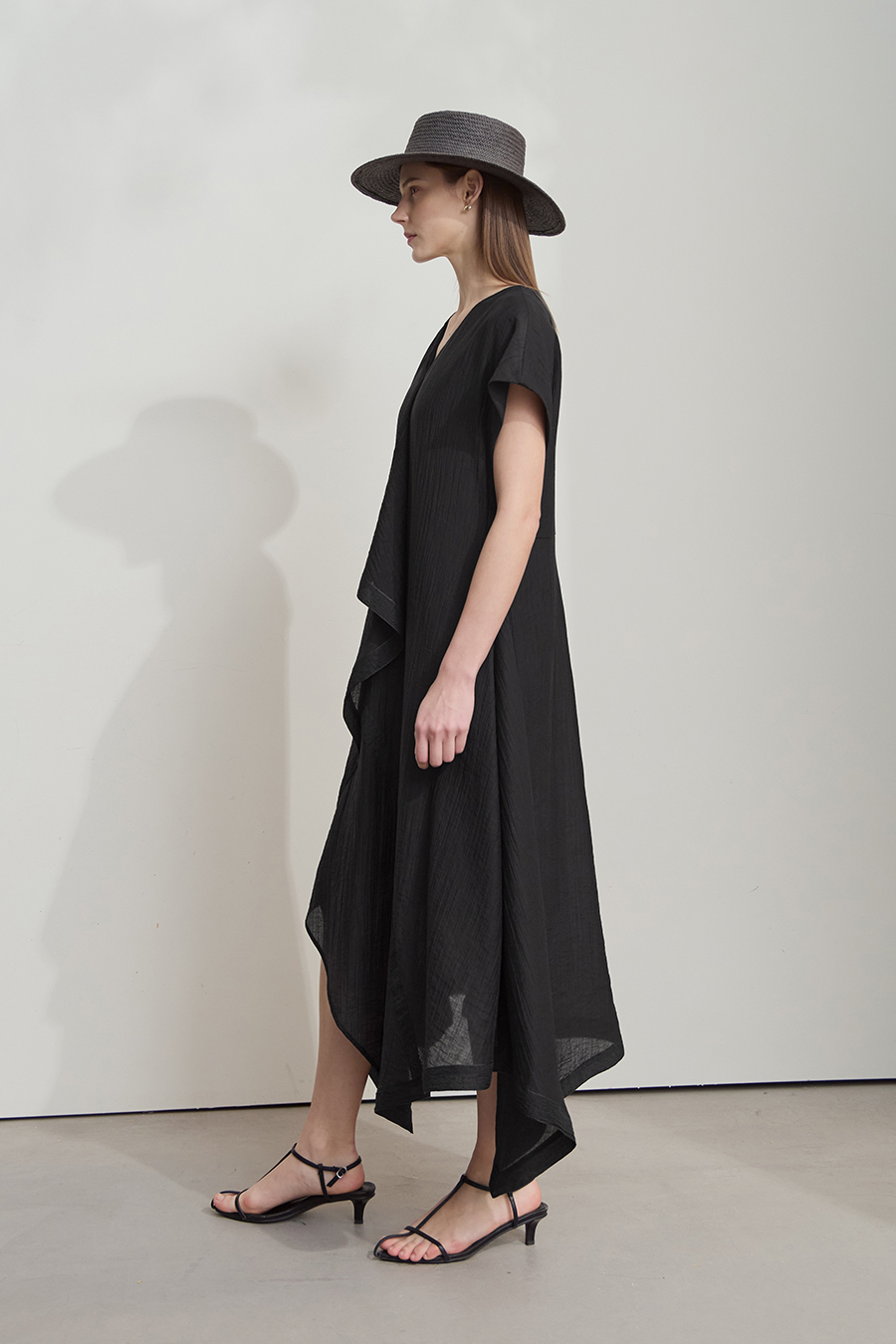 Lyocell V-neck Dress