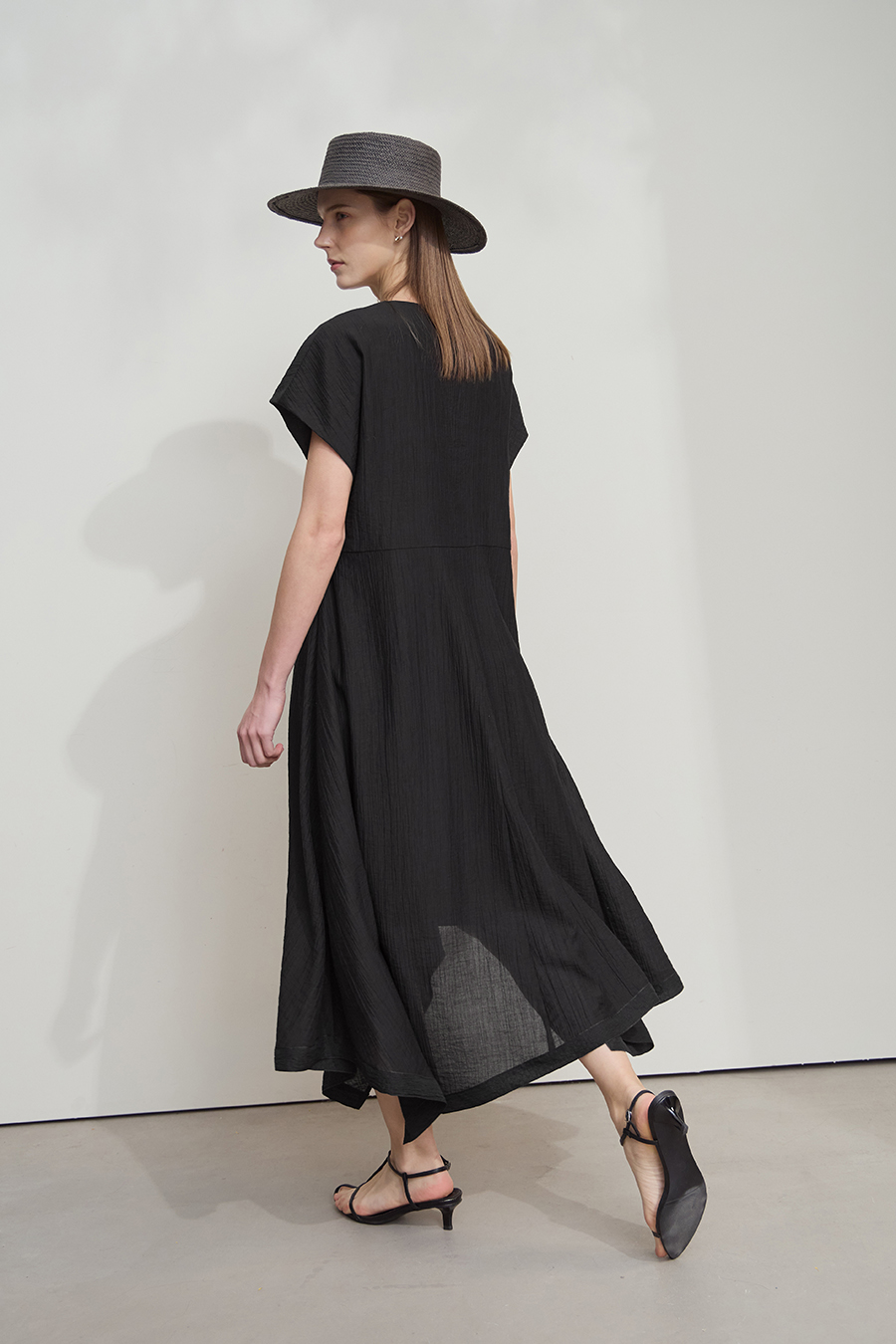 Lyocell V-neck Dress