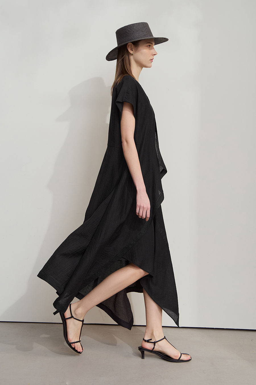 Lyocell V-neck Dress