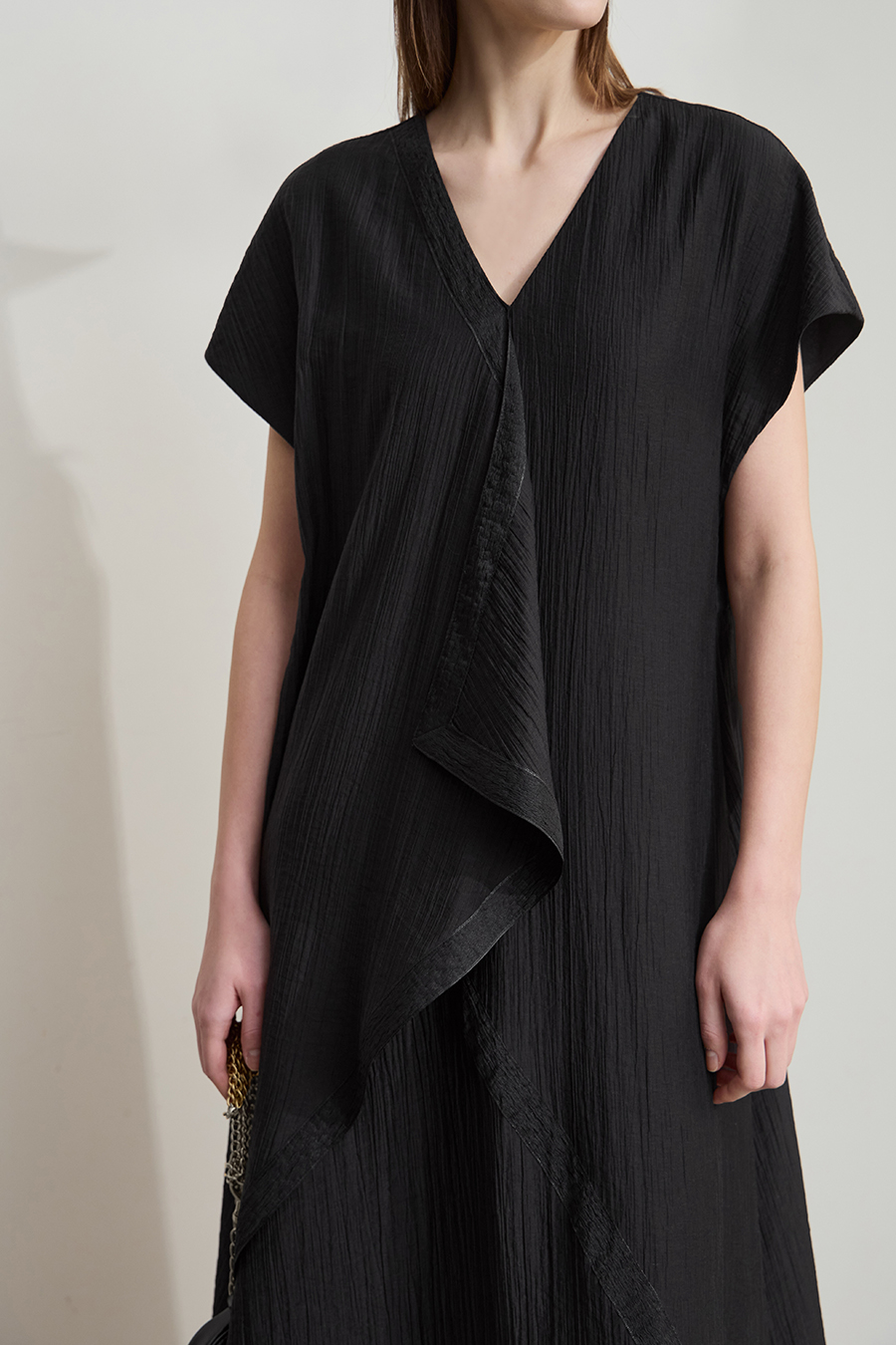 Lyocell V-neck Dress