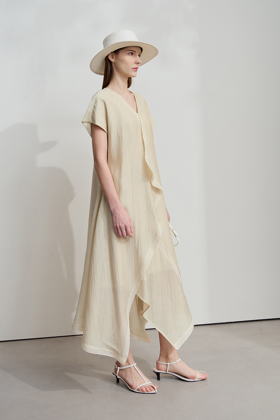 Lyocell V-neck Dress