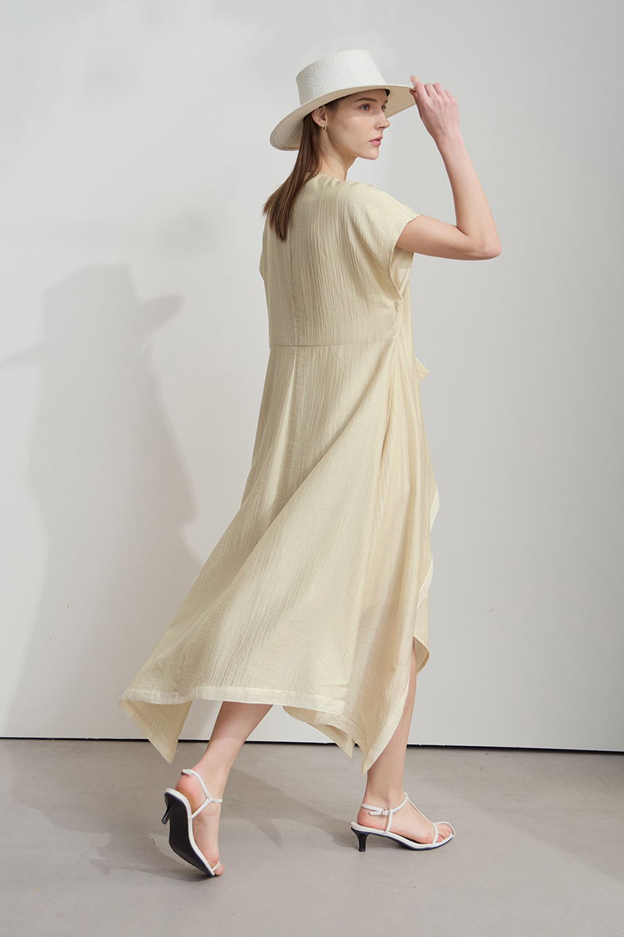 Lyocell V-neck Dress