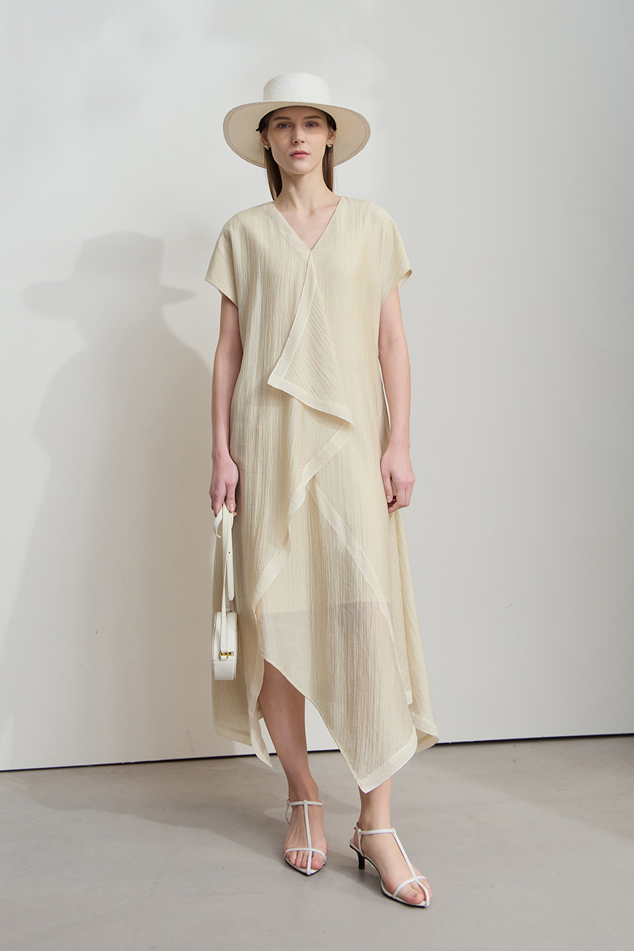 Lyocell V-neck Dress