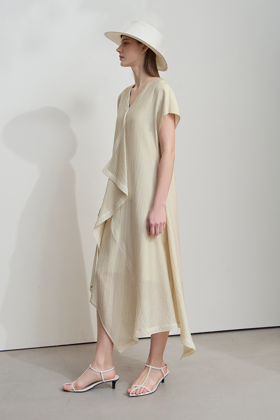 Lyocell V-neck Dress