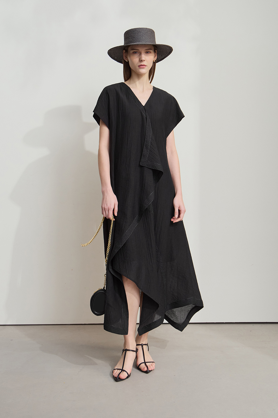 Lyocell V-neck Dress