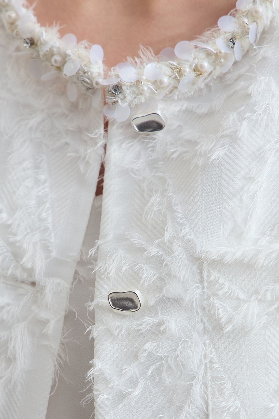 Sequin Trim Elegant Coat