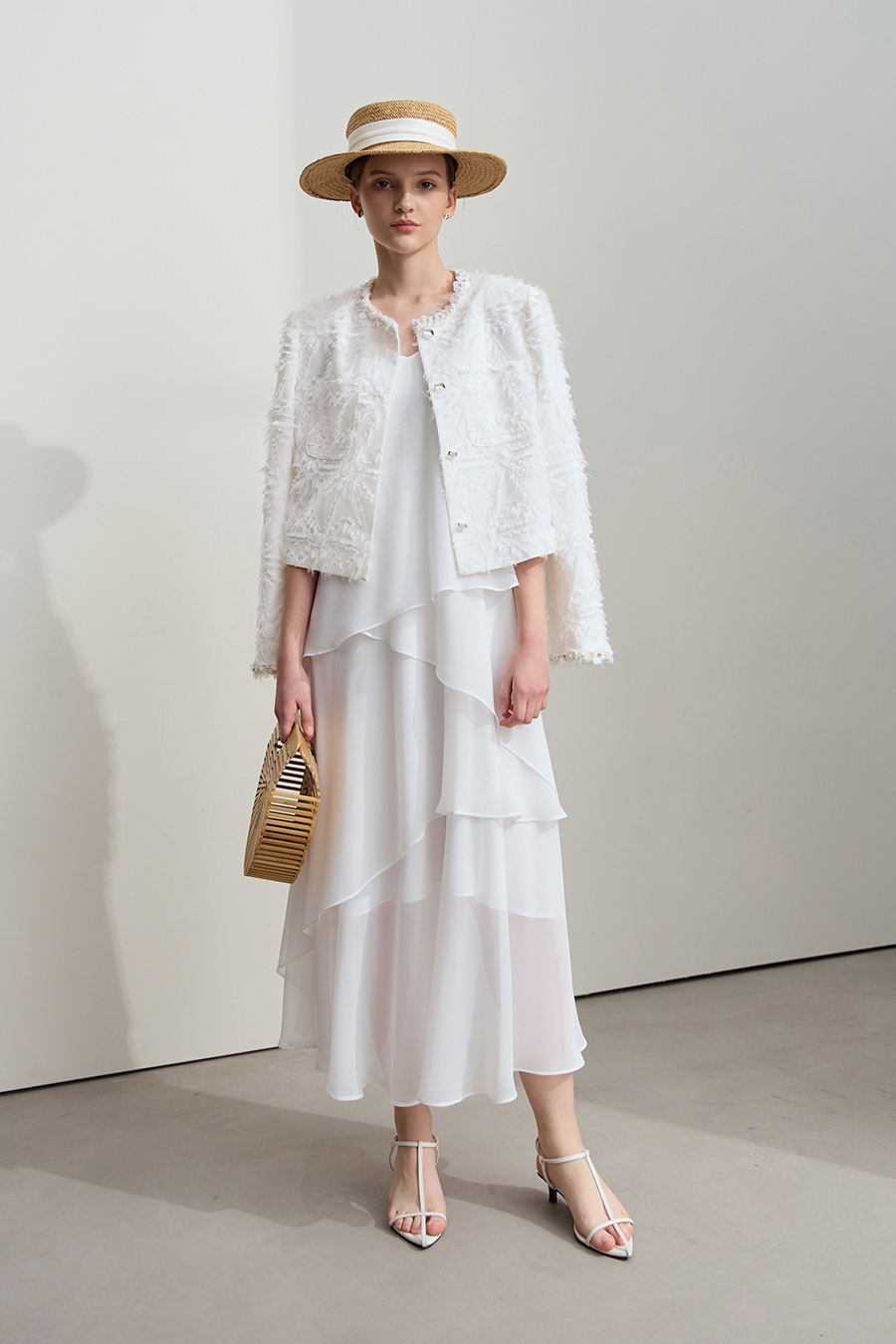 Sequin Trim Elegant Coat