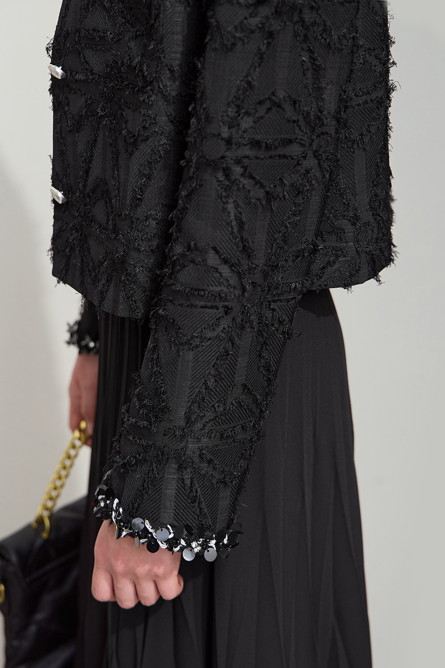 Sequin Trim Elegant Coat