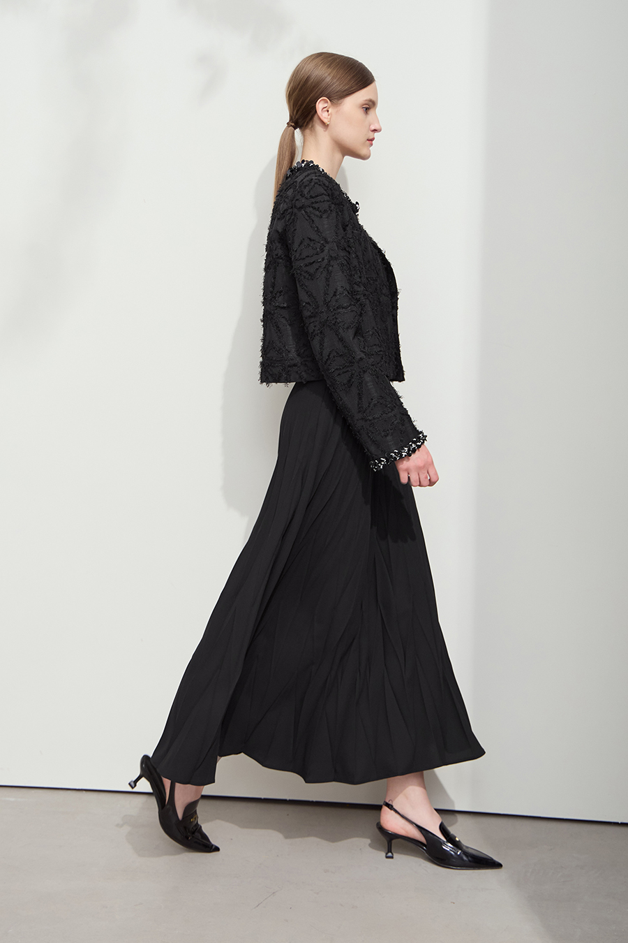 Sequin Trim Elegant Coat