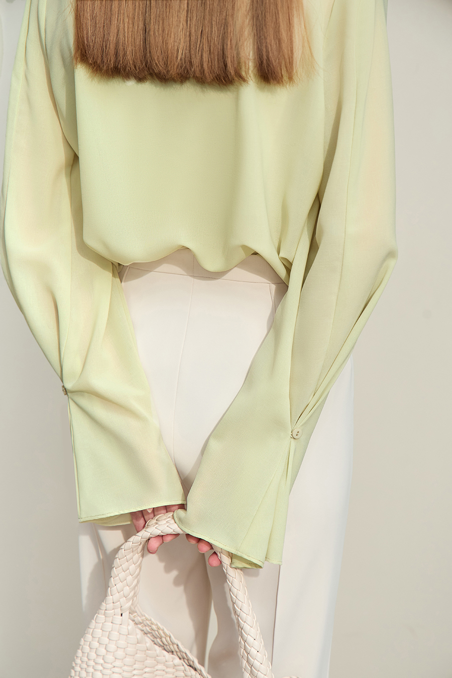 Convertible Bell Sleeve Chiffon Blouse