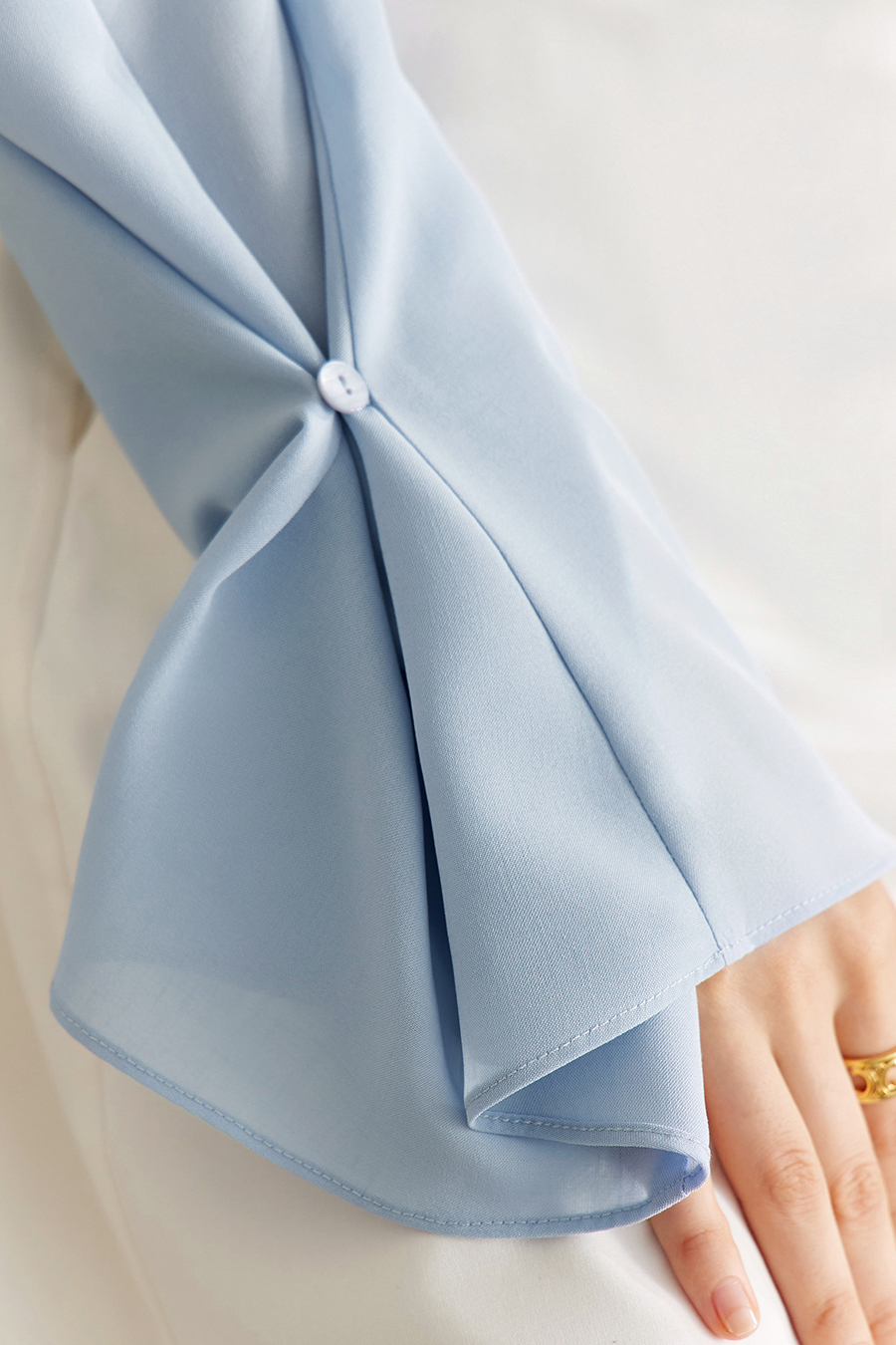 Convertible Bell Sleeve Chiffon Blouse