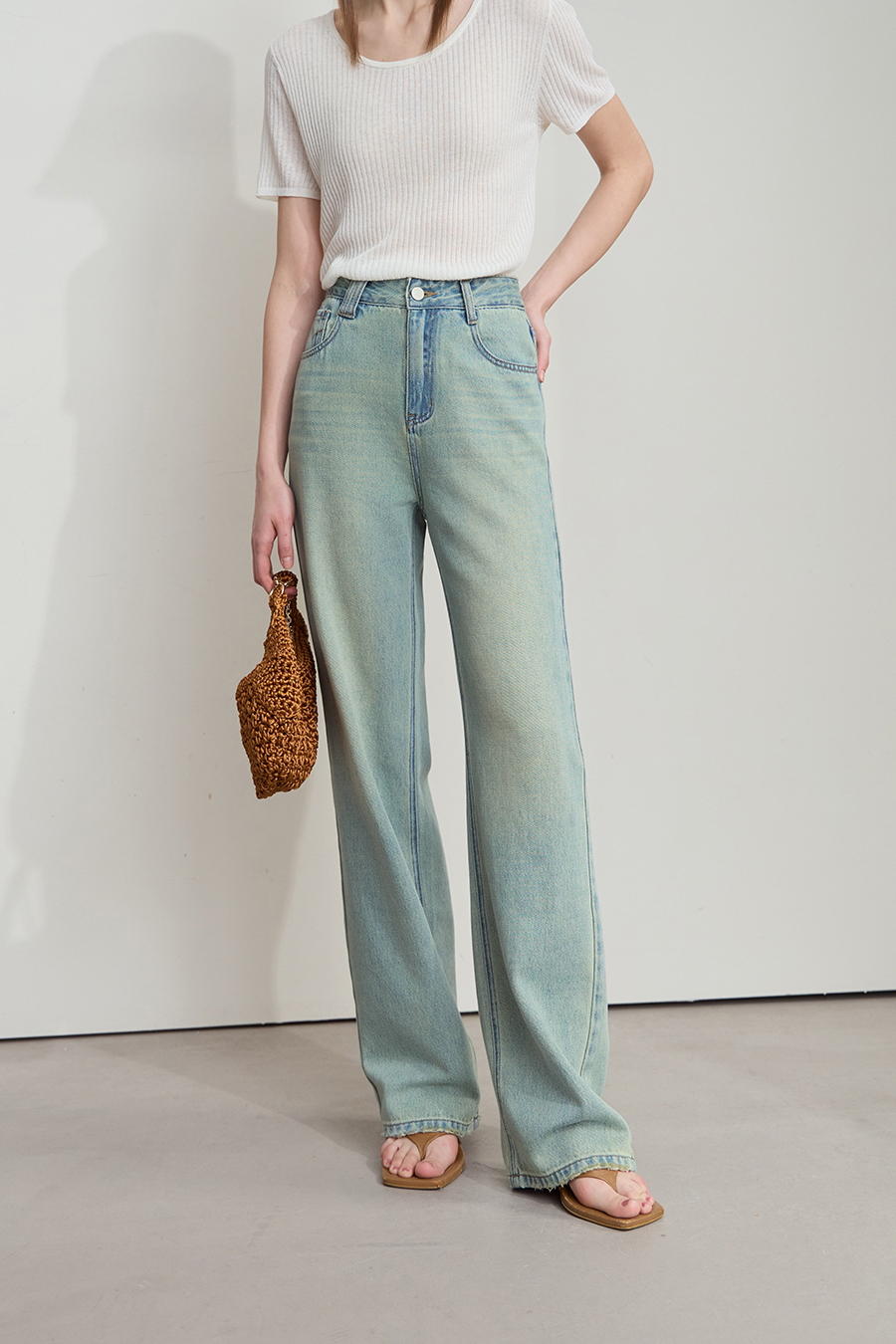 Vintage Straight Denim Pants