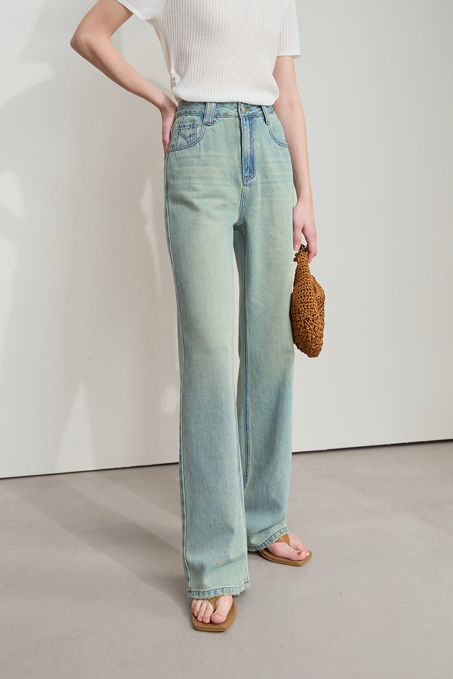 Vintage Straight Denim Pants