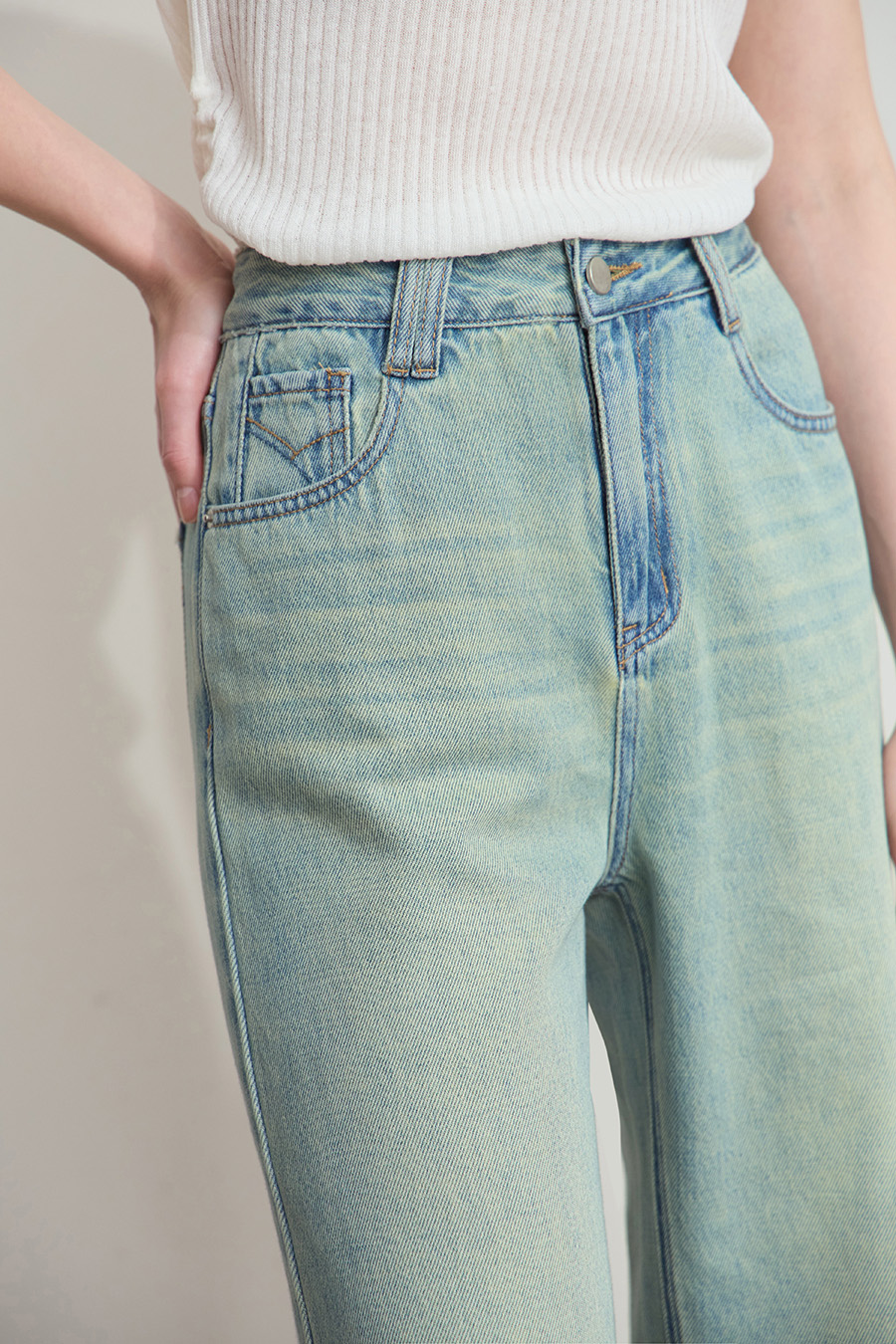 Vintage Straight Denim Pants