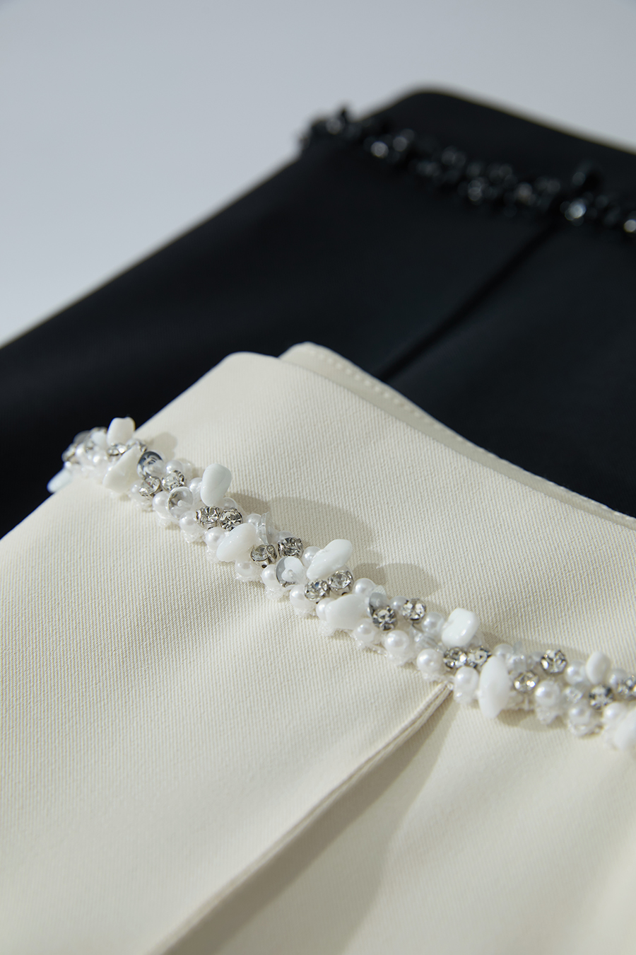 Rhinestone Decor Casual Pants