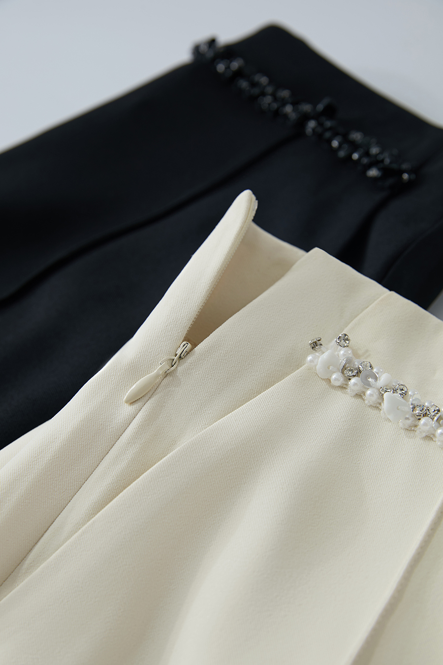 Rhinestone Decor Casual Pants