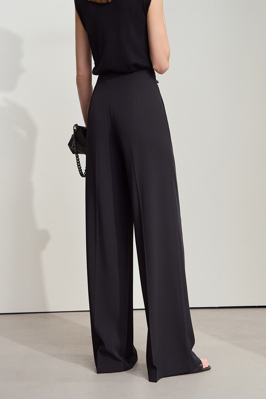 Rhinestone Decor Casual Pants