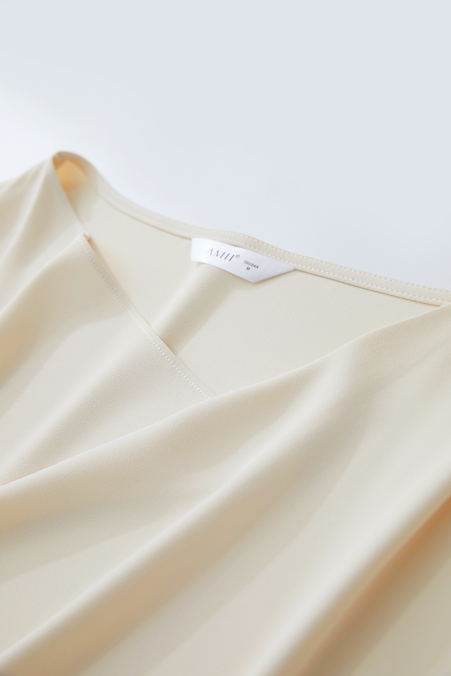 Draped Neck Raglan Chiffon Blouse