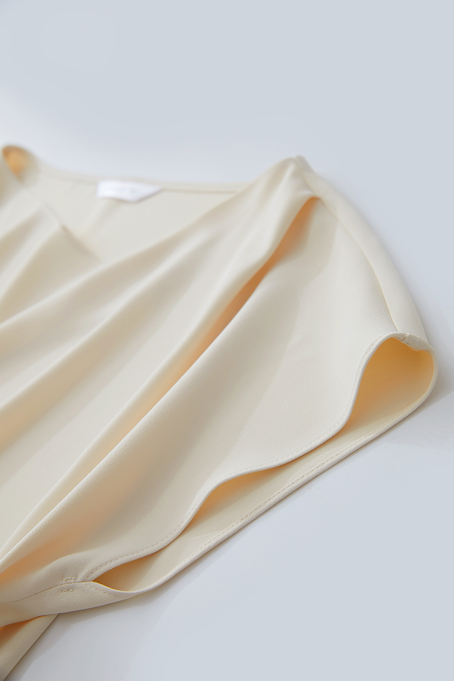 Draped Neck Raglan Chiffon Blouse