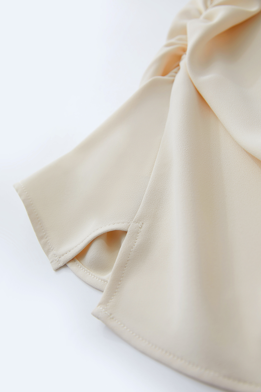 Draped Neck Raglan Chiffon Blouse