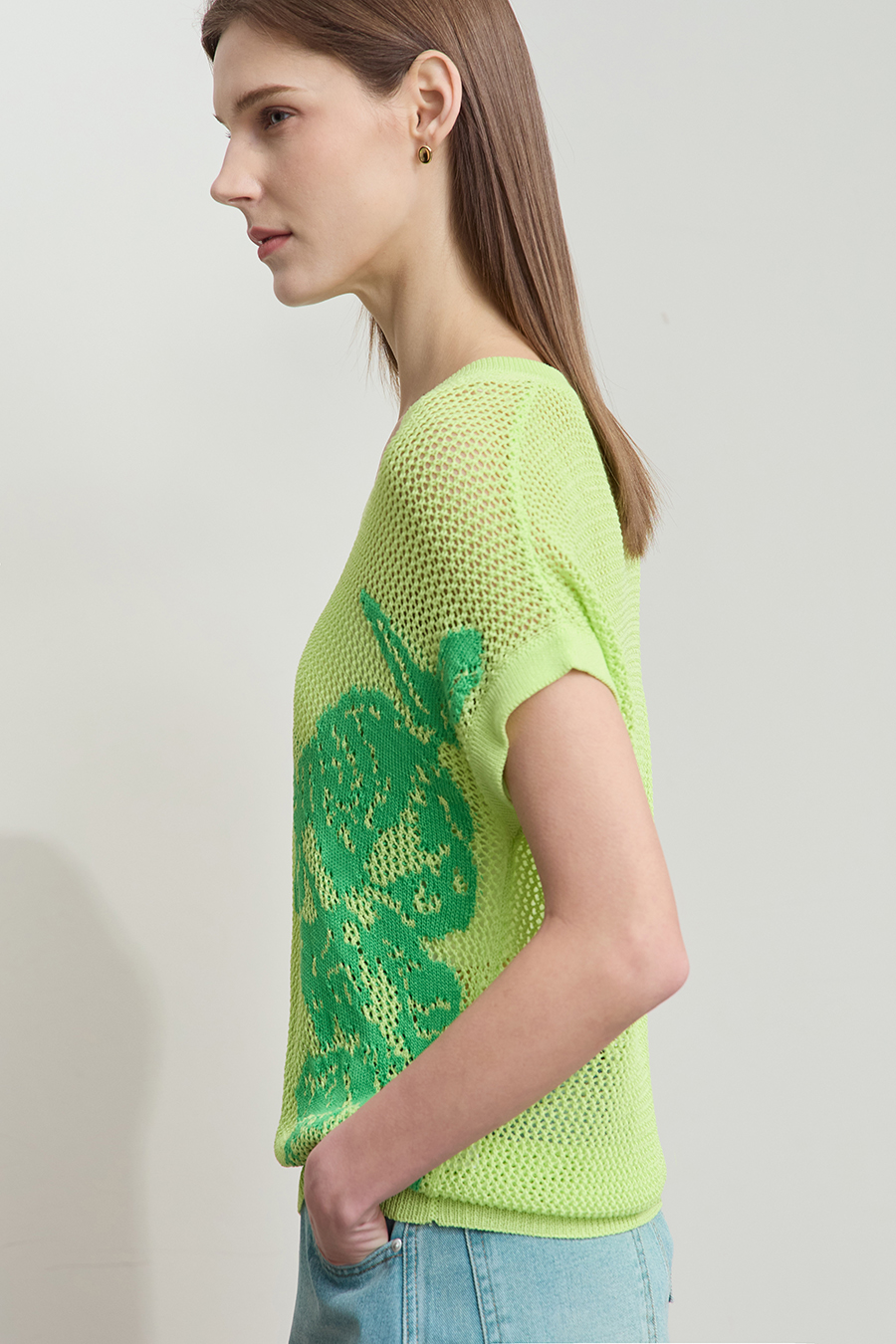 Openwork Knit Sweater