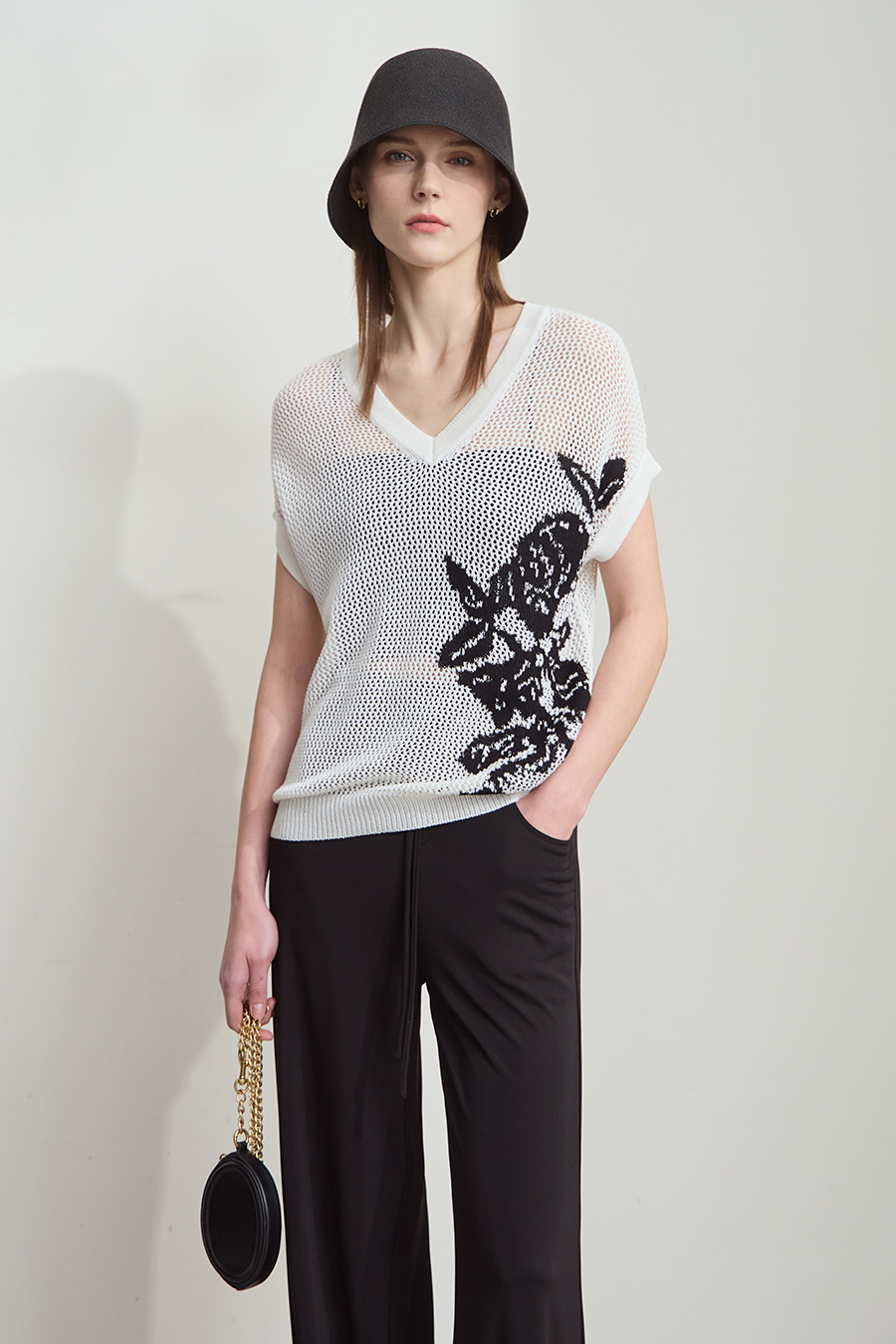 Openwork Knit Sweater