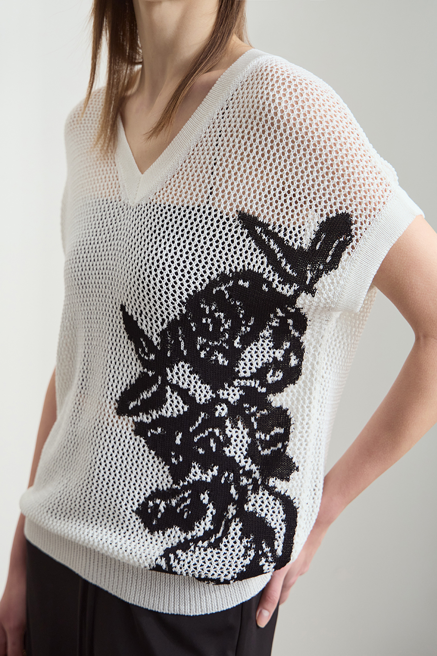 Openwork Knit Sweater