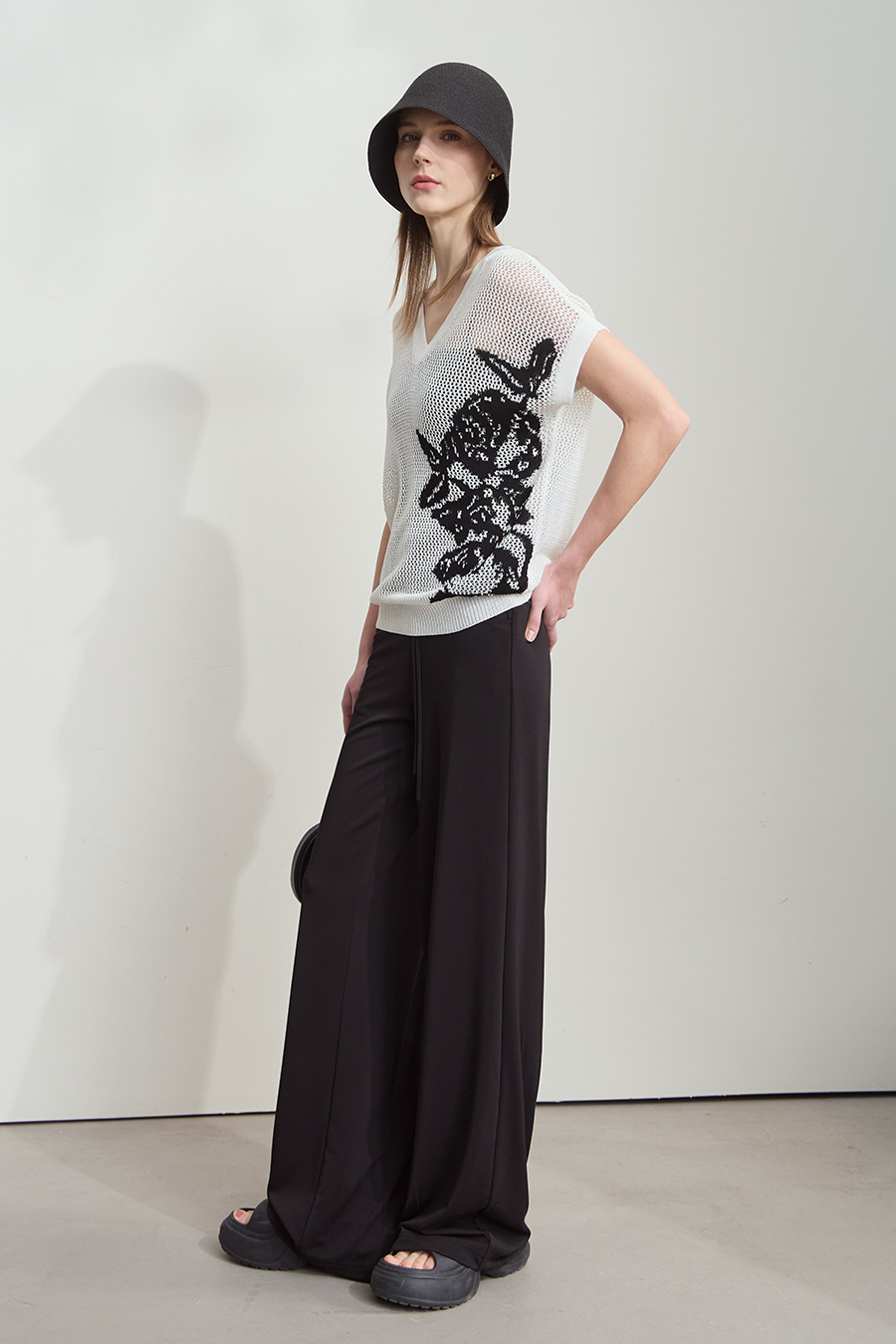 Openwork Knit Sweater