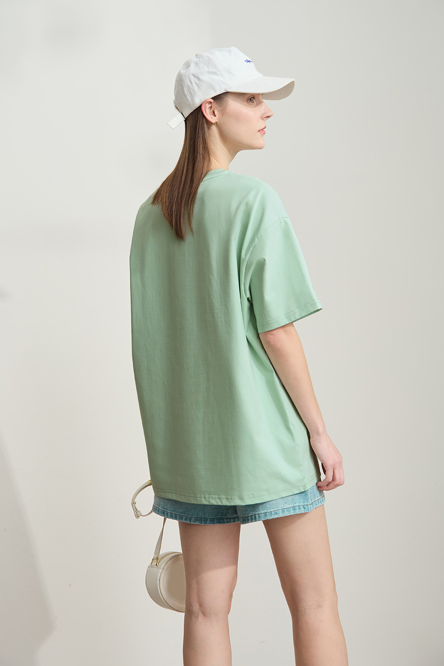 Drop-shoulder Short Sleeve Printed T-shirt