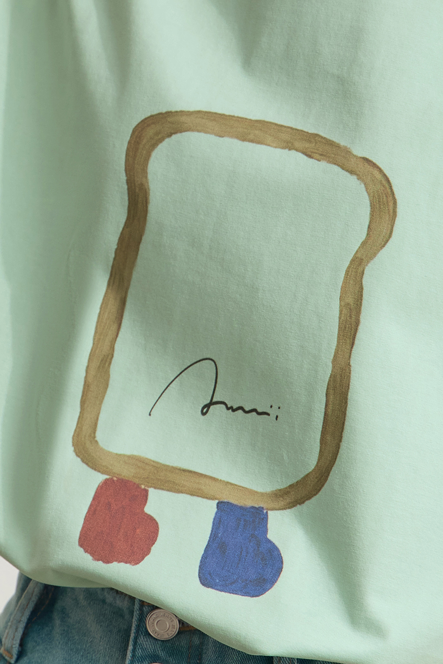 Drop-shoulder Short Sleeve Printed T-shirt