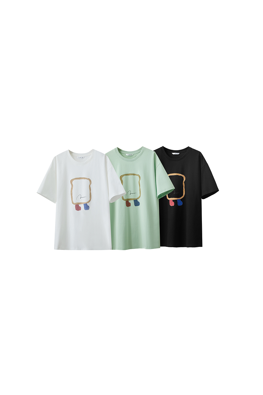 Drop-shoulder Short Sleeve Printed T-shirt