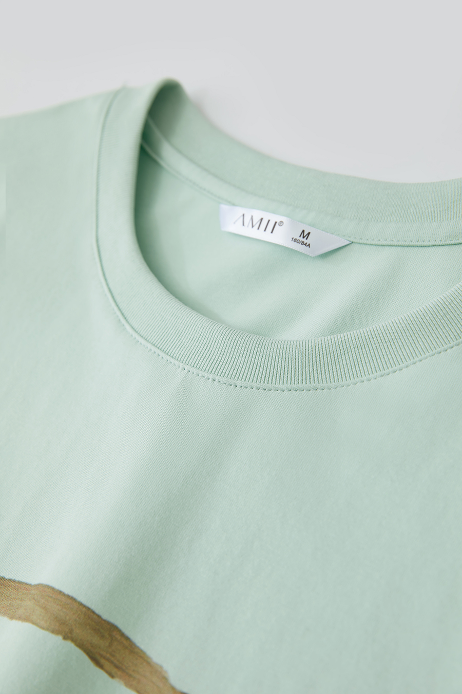 Drop-shoulder Short Sleeve Printed T-shirt