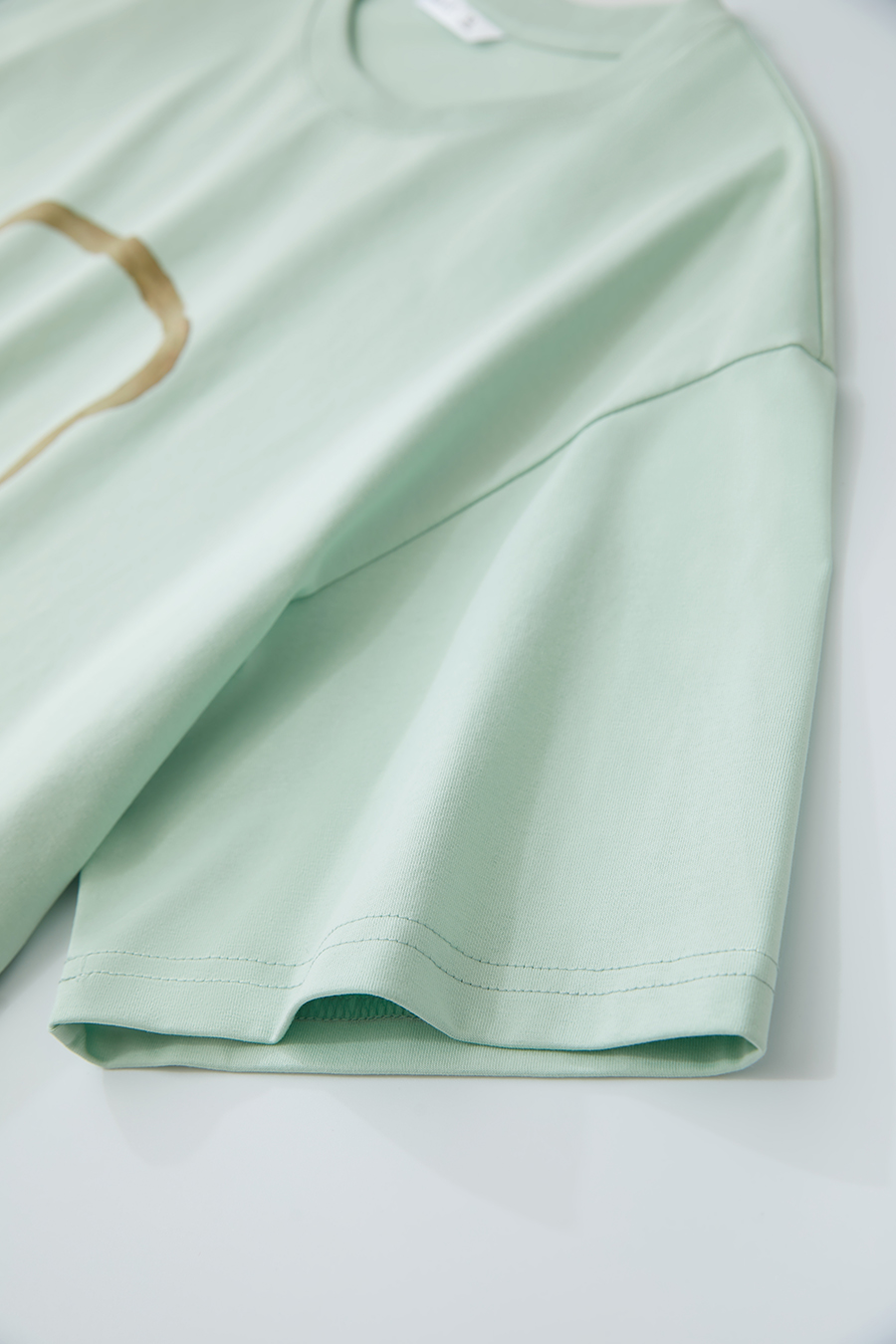 Drop-shoulder Short Sleeve Printed T-shirt