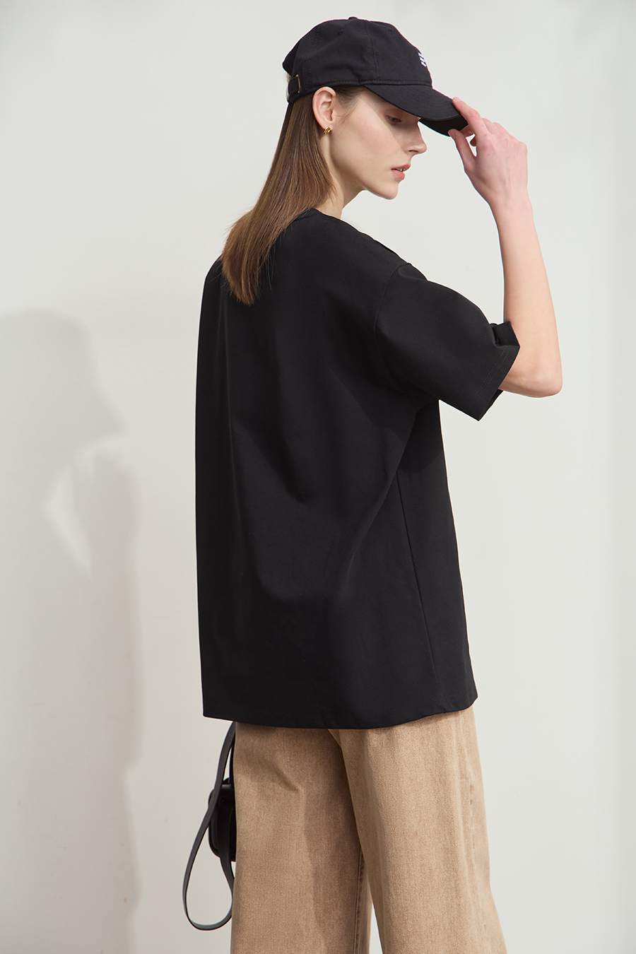 Drop-shoulder Short Sleeve Printed T-shirt