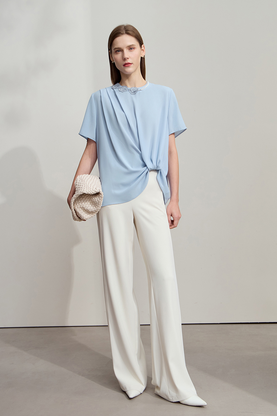 Removable Chain Chiffon Blouse