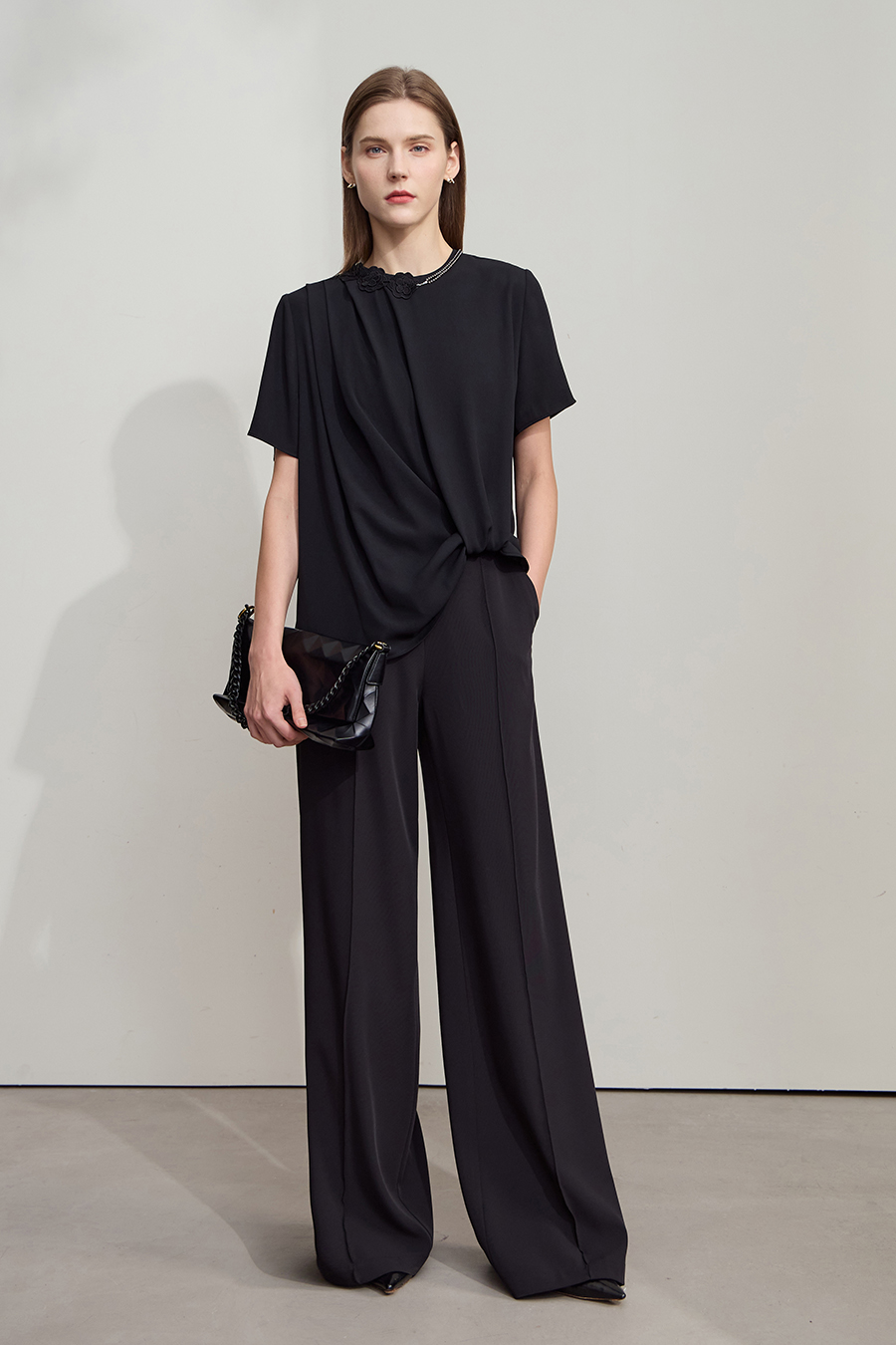 Removable Chain Chiffon Blouse