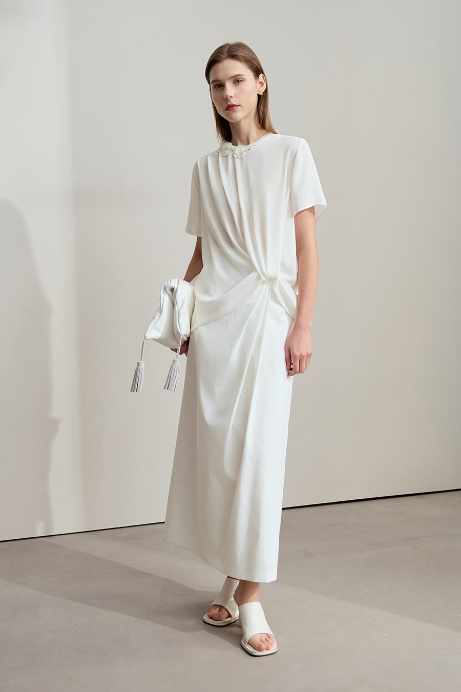 Removable Chain Chiffon Blouse