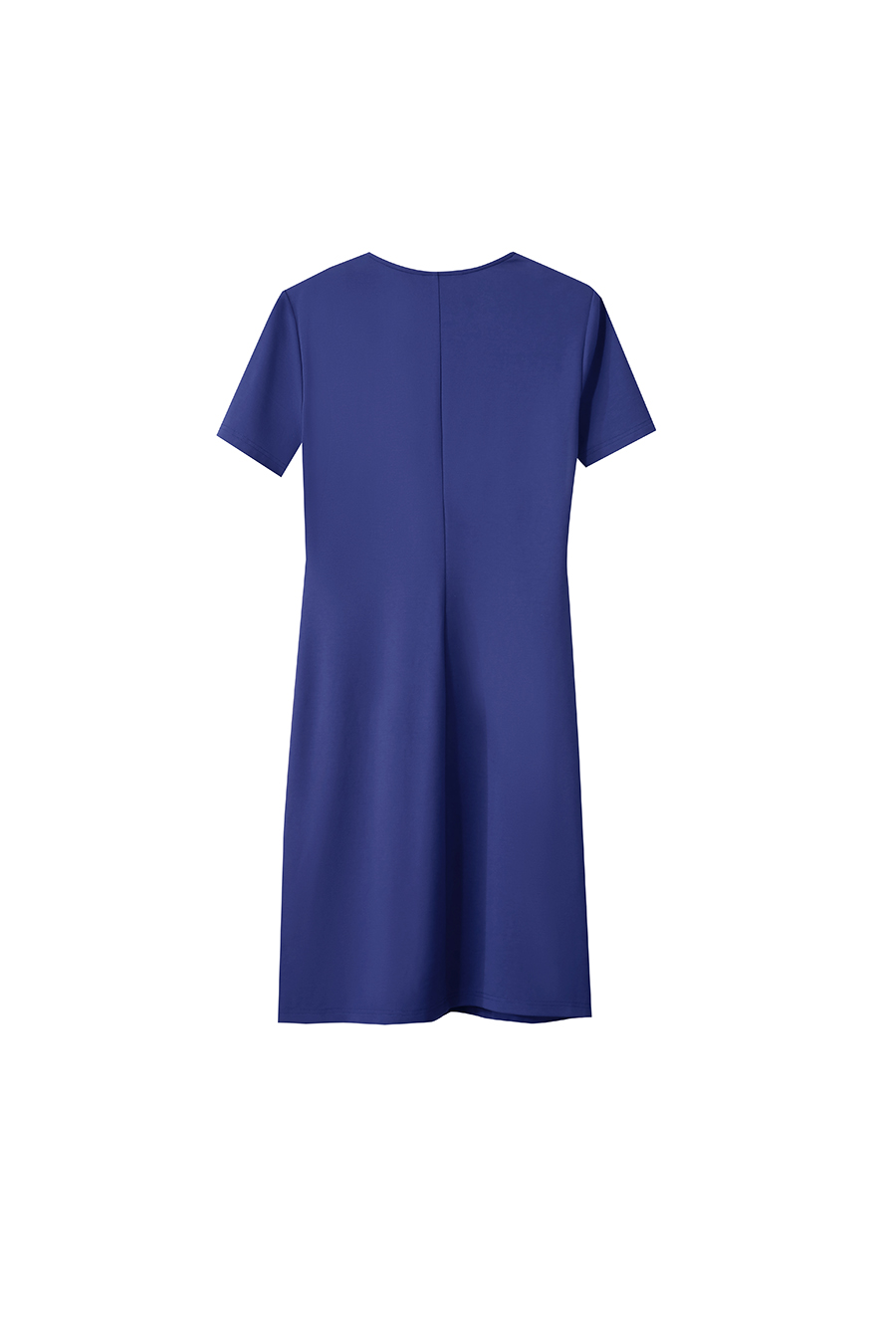 Diagonal V-neck Waist-tied Dress