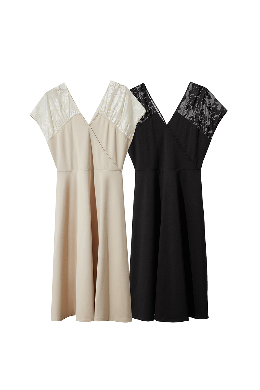 Waist-defined A-line dress|AMII
