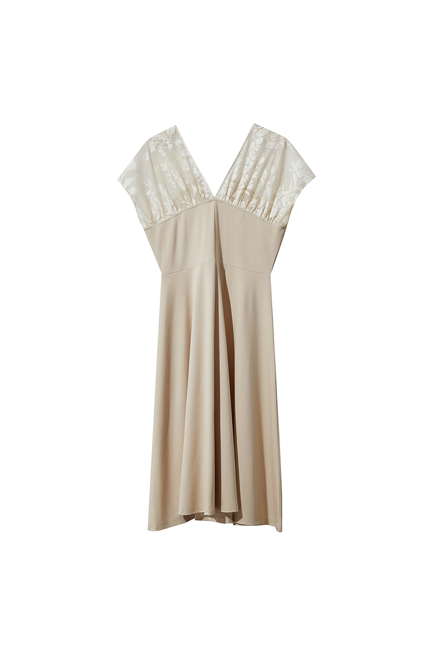 Waist-defined A-line dress|AMII