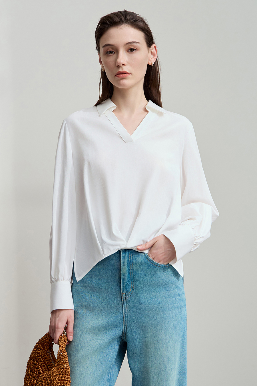 Loose Lyocell Cotton Shirt