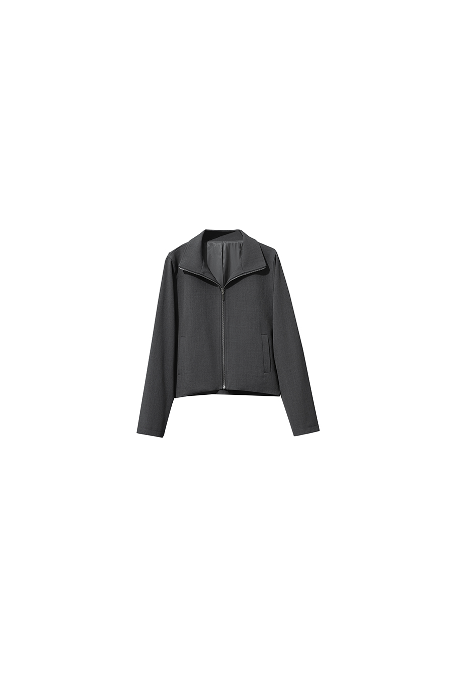 Loose Zip-up Lapel Coat